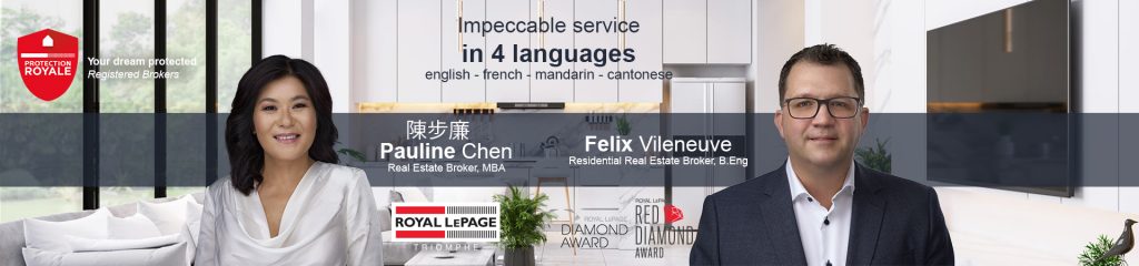 Presentation Felix Villeneuve et Pauline Chen courtiers immobiliers
